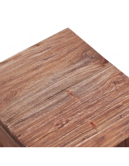 Tavolino da Caffè 30x30x30 cm in Legno Massello di Recupero