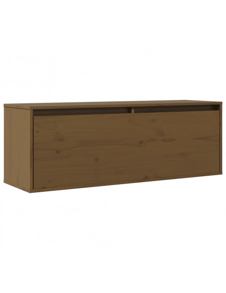 Pensile Marrone Miele 100x30x35 cm in Legno Massello di Pino