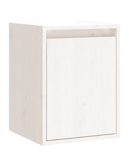 Pensile Bianco 30x30x40 cm in Legno Massello di Pino