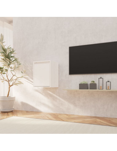 Pensile Bianco 30x30x40 cm in Legno Massello di Pino