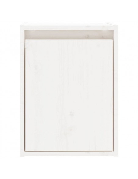 Pensile Bianco 30x30x40 cm in Legno Massello di Pino