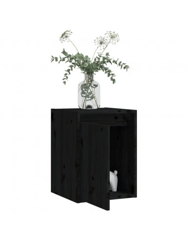 Pensili 2 pz Neri 30x30x40 cm in Legno Massello di Pino