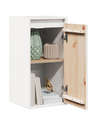 Pensile Bianco 30x30x60 cm in Legno Massello di Pino