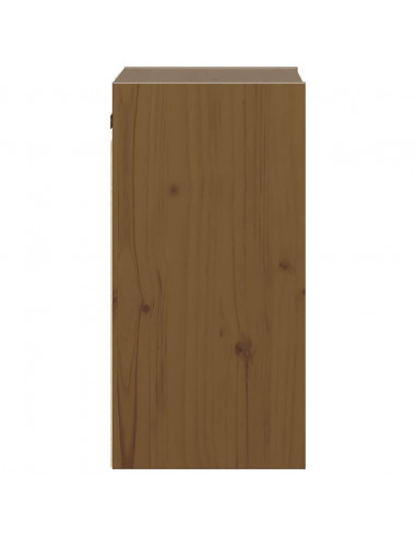 Pensili 2 pz Marrone Miele 80x30x35cm in Legno Massello di Pino