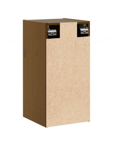 Pensili 2 pz Marrone Miele 80x30x35cm in Legno Massello di Pino