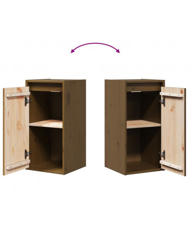 Pensili 2 pz Marrone Miele 80x30x35cm in Legno Massello di Pino