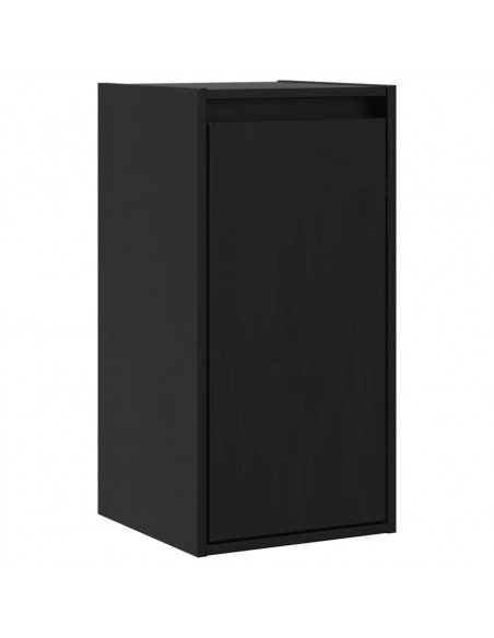Pensili 2 pz Neri 30x30x60 cm in Legno Massello di Pino