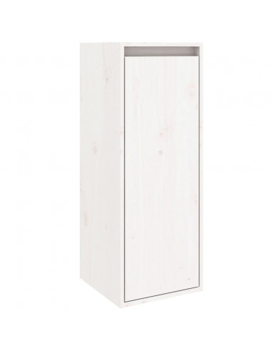 Pensile Bianco 30x30x80 cm in Legno Massello di Pino