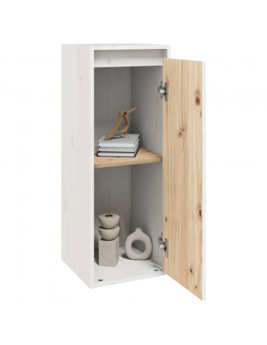 Pensile Bianco 30x30x80 cm in Legno Massello di Pino