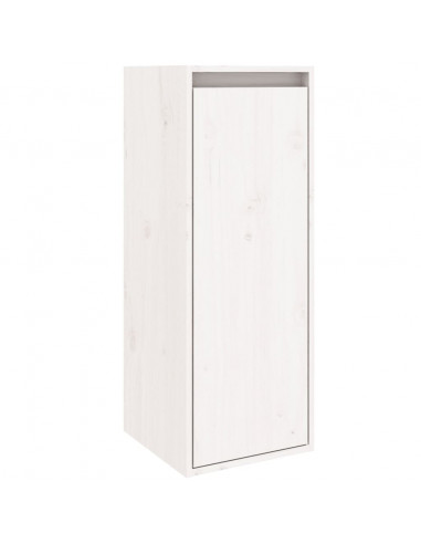 Pensili 2 pz Bianchi 30x30x80 cm in Legno Massello di Pino