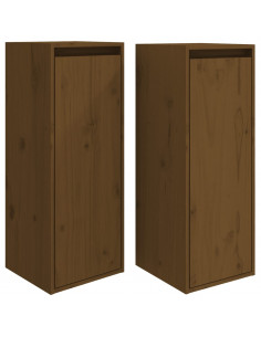 Pensili Miele 2pz 30x30x80 cm in Legno Massello di Pino 2