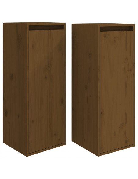 Pensili Miele 2pz 30x30x80 cm in Legno Massello di Pino