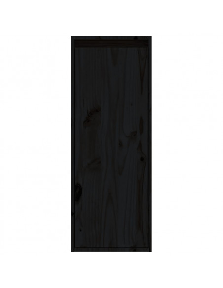 Pensile Nero 30x30x80 cm in Legno Massello di Pino