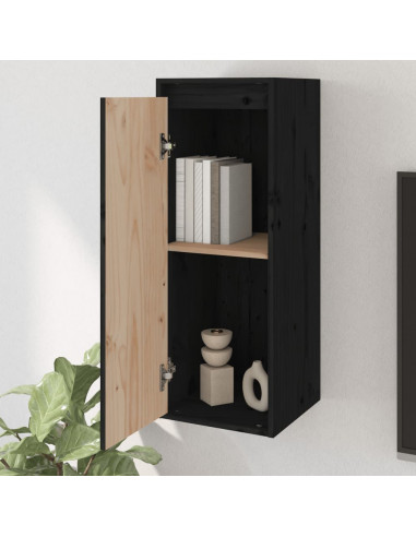 Pensili 2 pz Neri 30x30x80 cm in Legno Massello di Pino