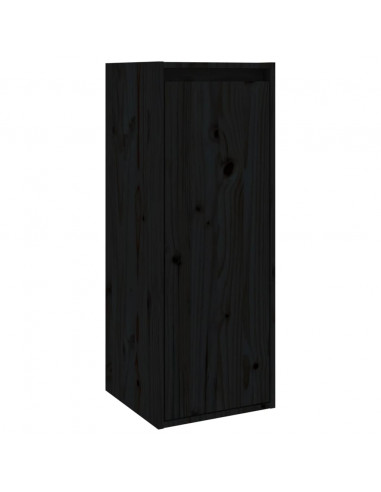 Pensili 2 pz Neri 30x30x80 cm in Legno Massello di Pino