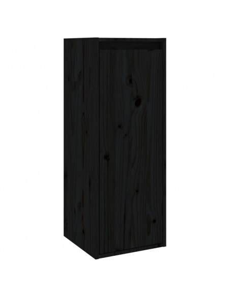 Pensili 2 pz Neri 30x30x80 cm in Legno Massello di Pino
