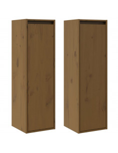 Pensili Miele 2 pz 30x30x100 cm in Legno Massello di Pino 2