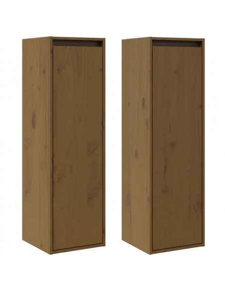 Pensili Miele 2 pz 30x30x100 cm in Legno Massello di Pino
