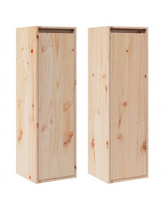 Pensili 2 pz 30x30x100 cm in Legno Massello di Pino 2