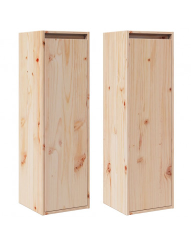 Pensili 2 pz 30x30x100 cm in Legno Massello di Pino