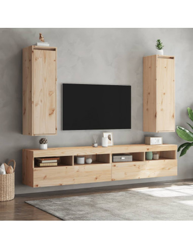 Pensili 2 pz 30x30x100 cm in Legno Massello di Pino