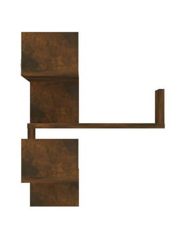 Scaffale Parete Angolo Rovere Anticato 40x40x50cm Multistrato