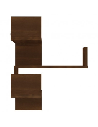 Scaffale Parete Angolo Rovere Marrone 40x40x50cm Multistrato