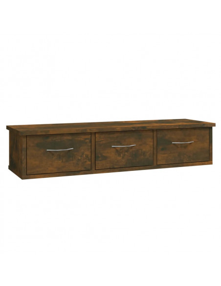 Mobile a Parete Rovere Fumo 88x26x18,5 cm in Legno Multistrato