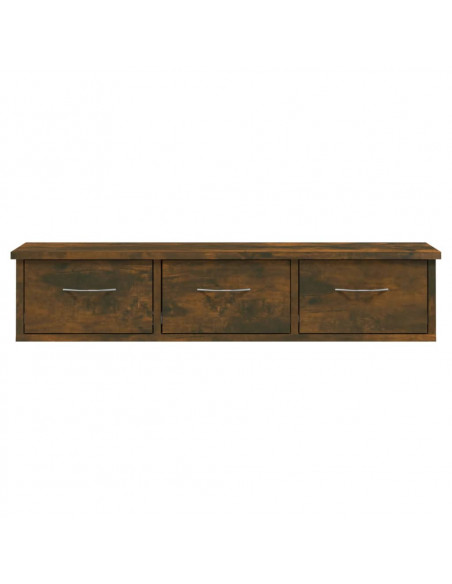 Mobile a Parete Rovere Fumo 88x26x18,5 cm in Legno Multistrato