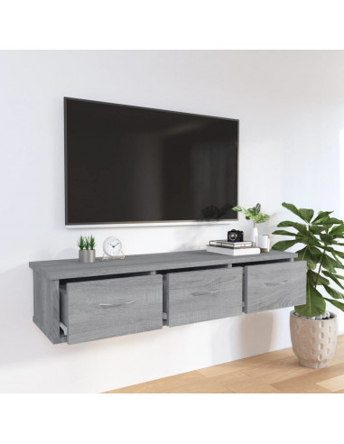 Mobile a Muro Grigio Sonoma 88x26x18,5 cm in Legno Multistrato