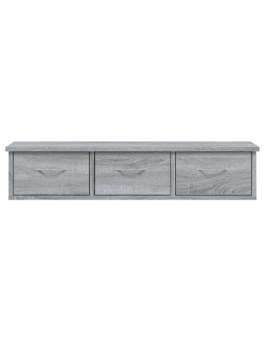 Mobile a Muro Grigio Sonoma 88x26x18,5 cm in Legno Multistrato