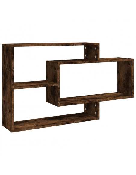 Mensola a Muro Rovere Fumo 104x20x58,5 cm Legno Multistrato