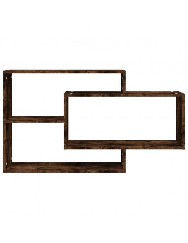 Mensola a Muro Rovere Fumo 104x20x58,5 cm Legno Multistrato