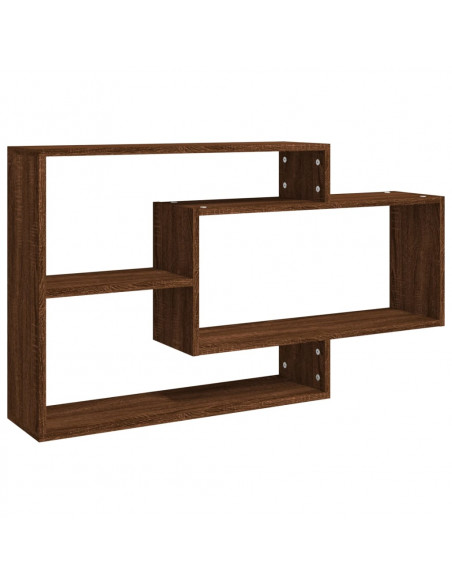 Mensola a Muro Rovere Marrone 104x20x58,5 cm Legno Multistrato