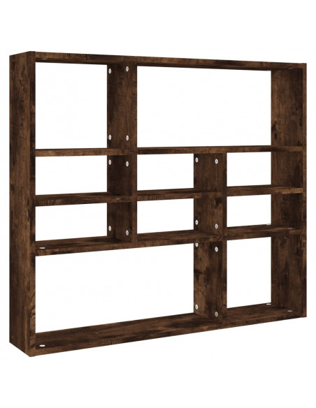 Mensola a Muro Rovere Fumo 90x16x78 cm in Legno Multistrato