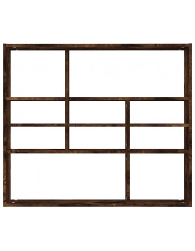 Mensola a Muro Rovere Fumo 90x16x78 cm in Legno Multistrato