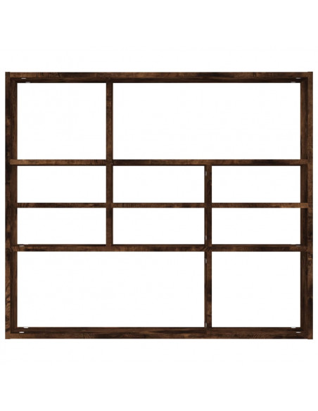 Mensola a Muro Rovere Fumo 90x16x78 cm in Legno Multistrato
