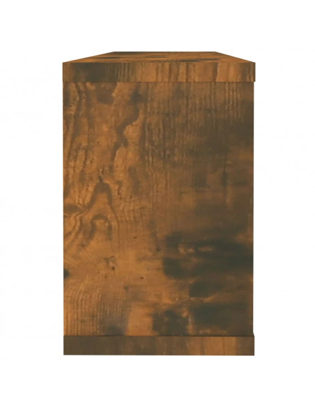 Mensole Parete Cubo 6pz Rovere Fumo 60x15x23 cm in Multistrato