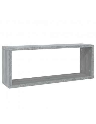 Mensole Cubo Muro 2 pz Grigio Sonoma 60x15x23 cm in Multistrato