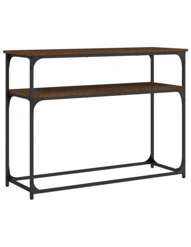 Tavolo Consolle Rovere Marrone 100x35,5x75 cm Legno Multistrato