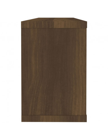 Mensole Cubo Muro 6pz Rovere Marrone 60x15x23 cm in Multistrato