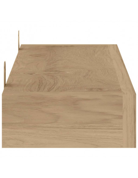Mensole da Parete 2 pz 60x15x6 cm in Legno Massello di Teak