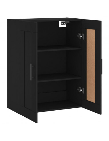 Mobile a Parete Nero 69,5x34,90 cm in Legno Multistrato