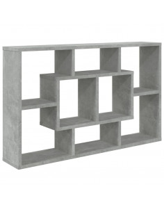 Mensola a Muro Grigio Cemento 85x16x52,5cm in Legno Multistrato 2