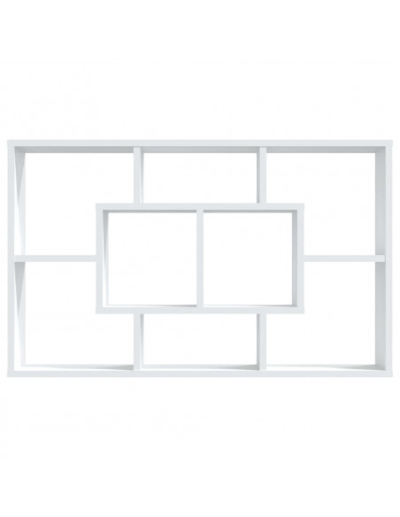 Scaffale Parete Bianco Lucido 85x16x52,5 cm Legno Multistrato