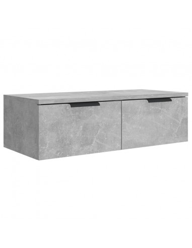 Armadietto a Muro Grigio Cemento 68x30x20 cm Legno Multistrato