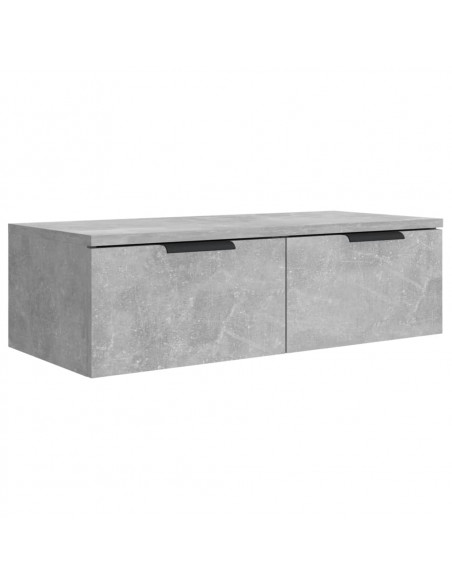 Armadietto a Muro Grigio Cemento 68x30x20 cm Legno Multistrato