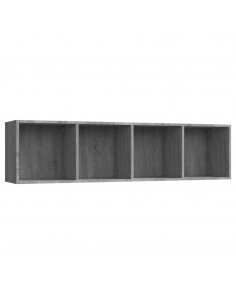 Libreria/Mobile TV Grigio Sonoma 143x30x36 cm Legno Multistrato 2