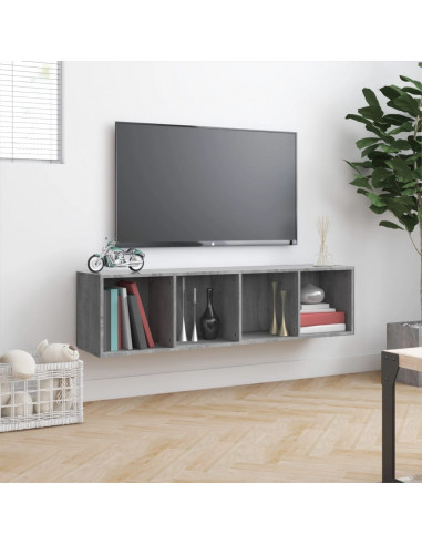 Libreria/Mobile TV Grigio Sonoma 143x30x36 cm Legno Multistrato
