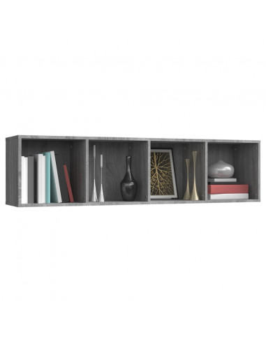 Libreria/Mobile TV Grigio Sonoma 143x30x36 cm Legno Multistrato